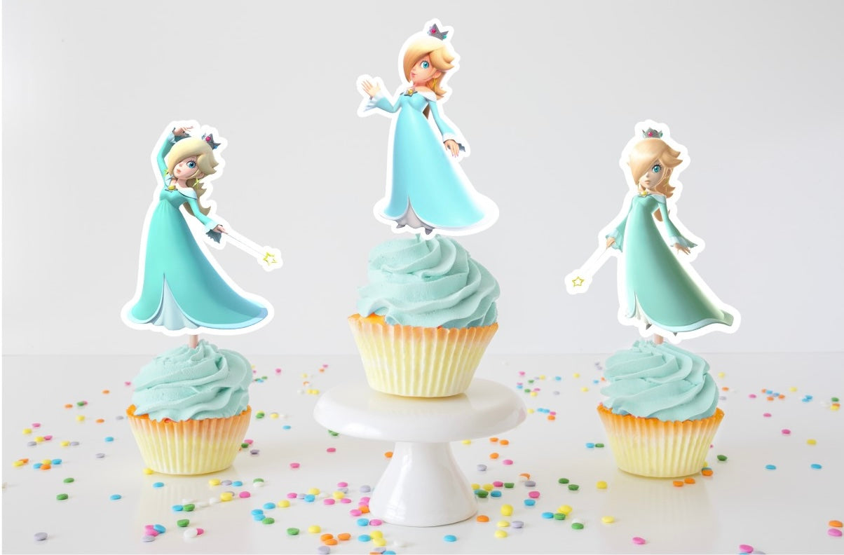 Princess Peach, Rosalina, Daisy Cupcake Toppers, Birthday Party Food T –  OneShoppeStore